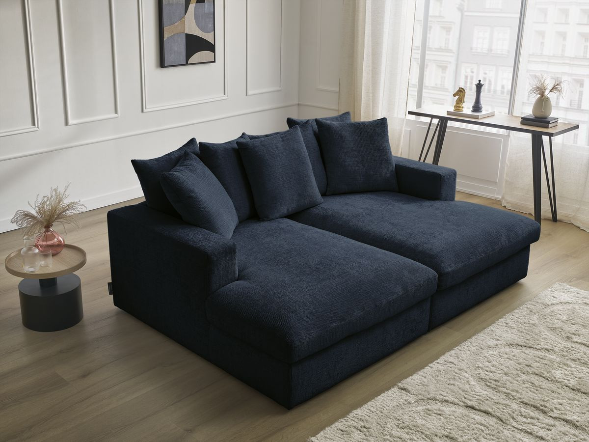 SIMEON vaste 3-zits rechte bank met diepe zit