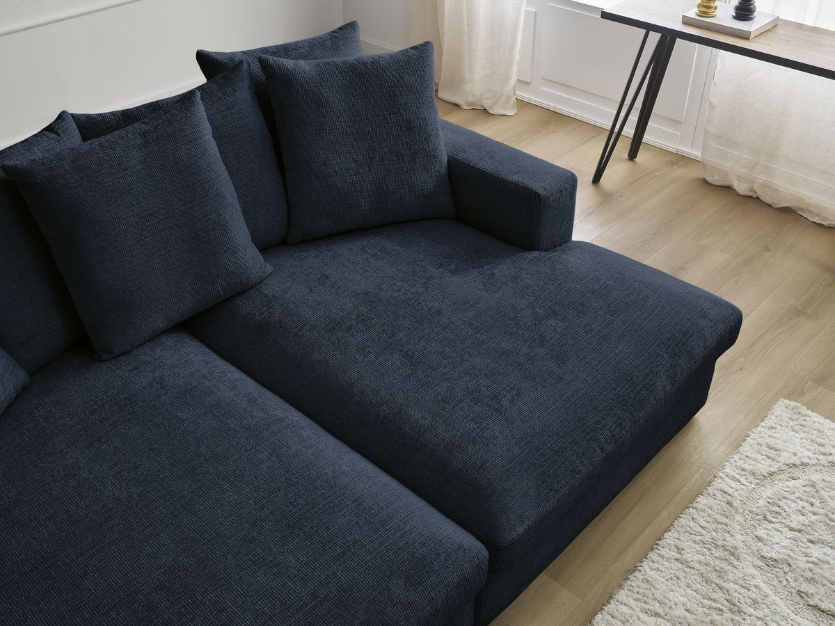 SIMEON vaste 3-zits rechte bank met diepe zit