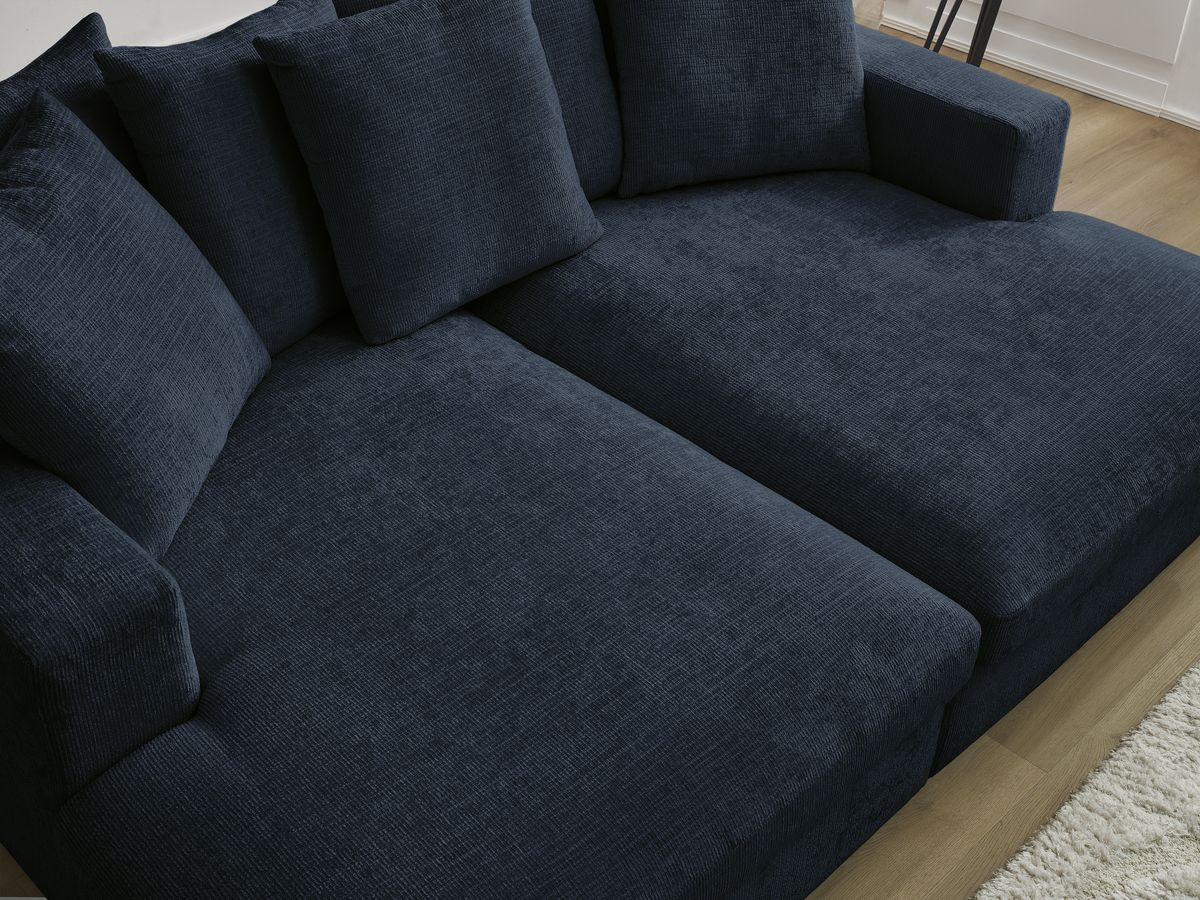 SIMEON vaste 3-zits rechte bank met diepe zit