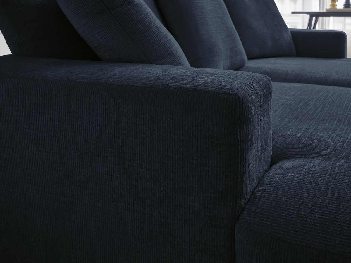 SIMEON vaste 3-zits rechte bank met diepe zit