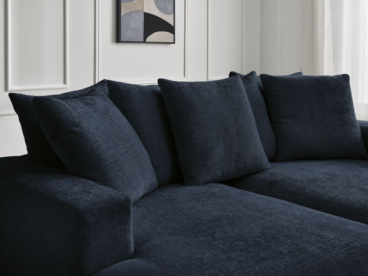 SIMEON vaste 3-zits rechte bank met diepe zit