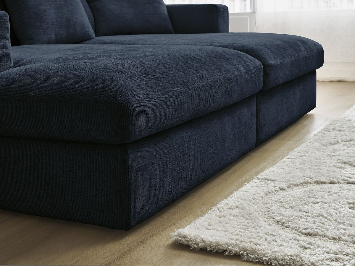 SIMEON vaste 3-zits rechte bank met diepe zit