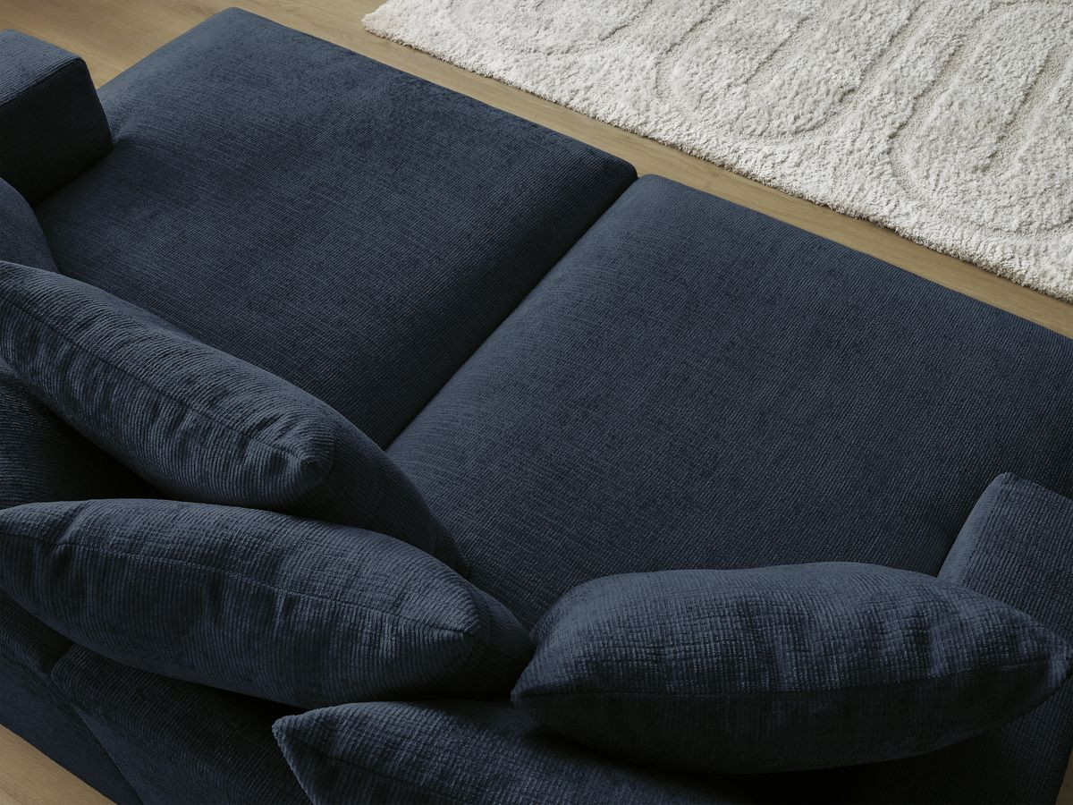 SIMEON vaste 3-zits rechte bank met diepe zit