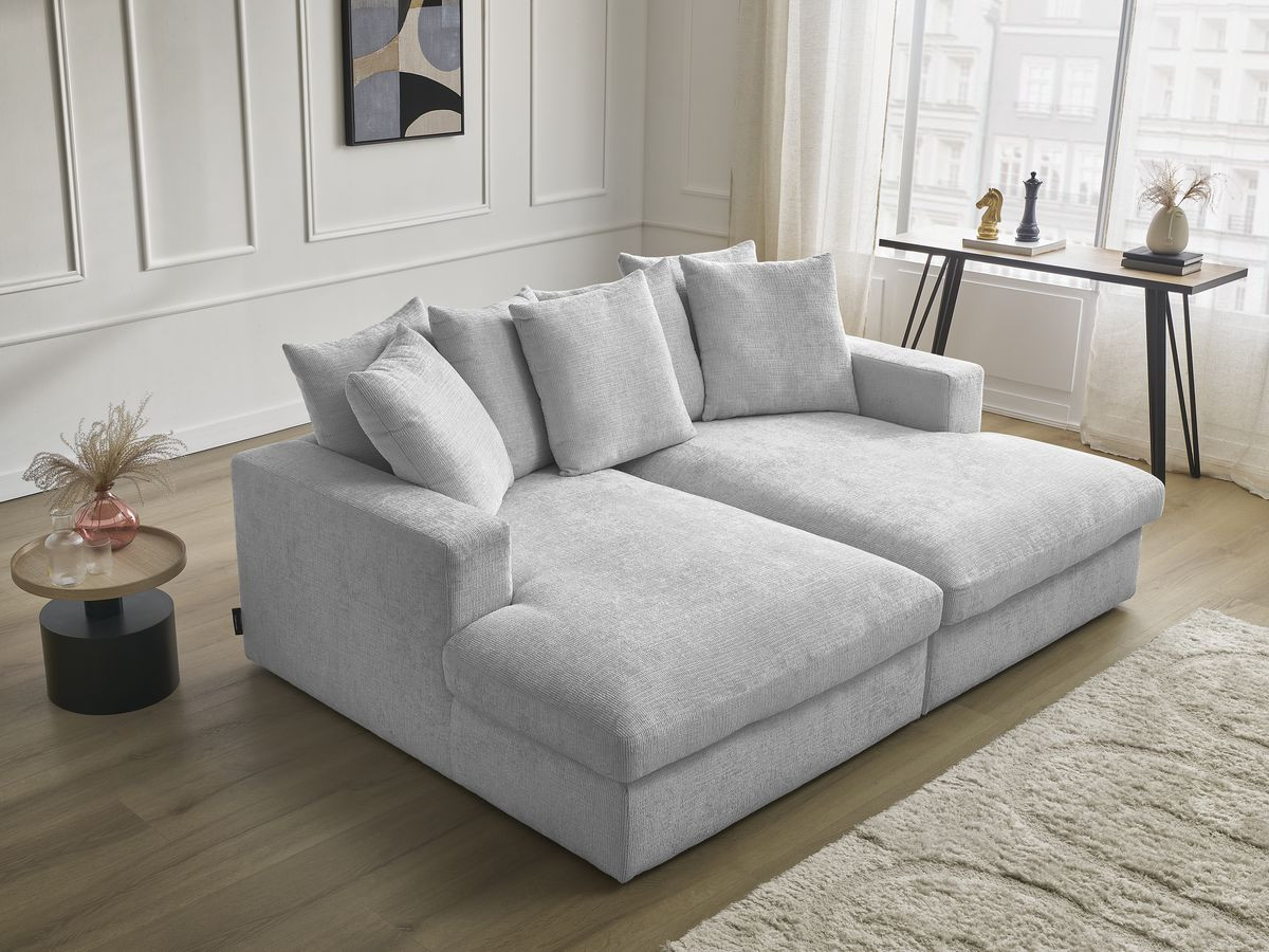 SIMEON vaste 3-zits rechte bank met diepe zit