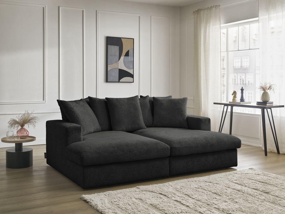 SIMEON vaste 3-zits rechte bank met diepe zit