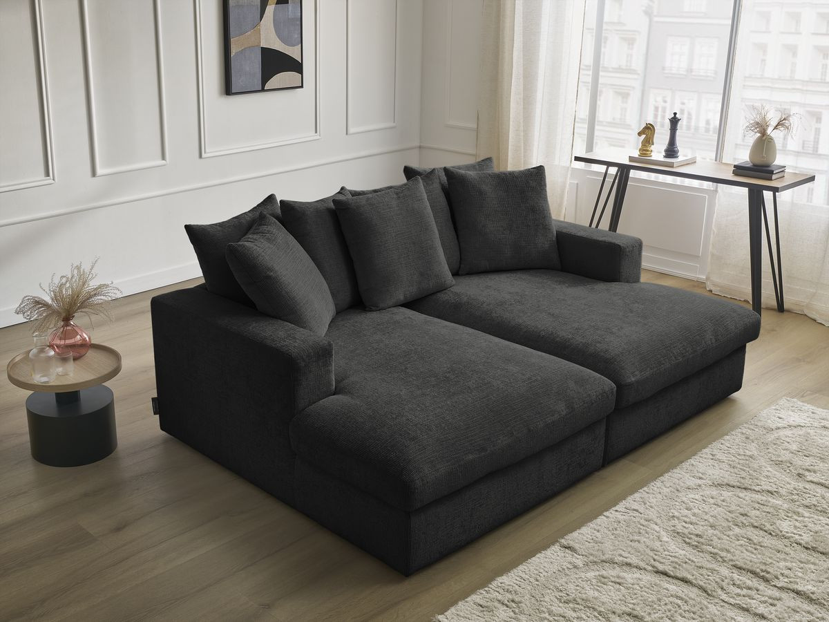 SIMEON vaste 3-zits rechte bank met diepe zit