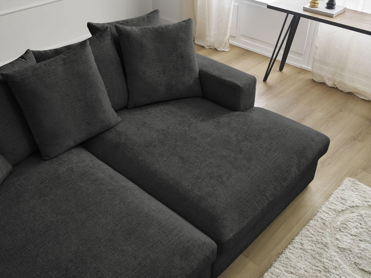 SIMEON vaste 3-zits rechte bank met diepe zit