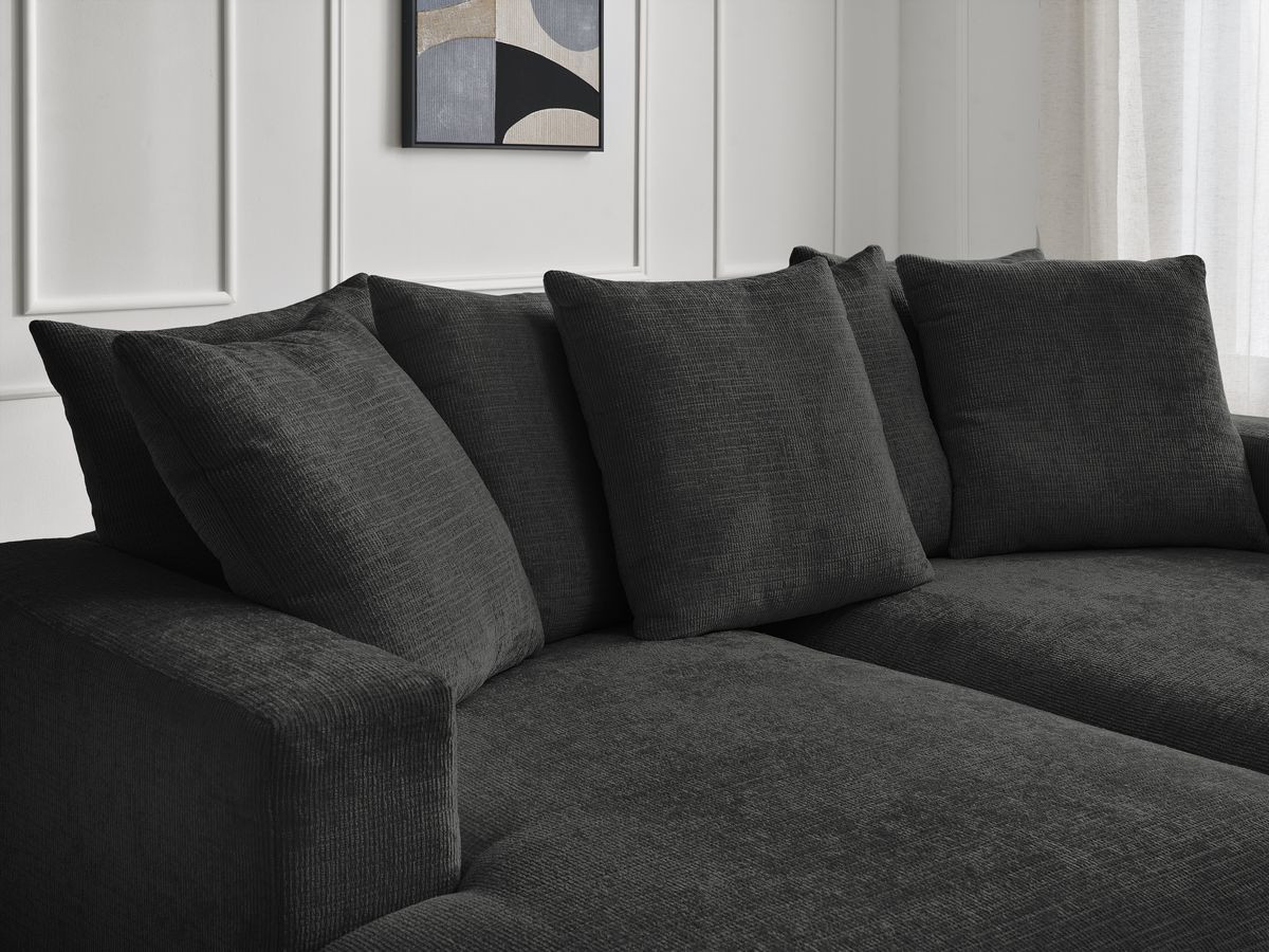 SIMEON vaste 3-zits rechte bank met diepe zit