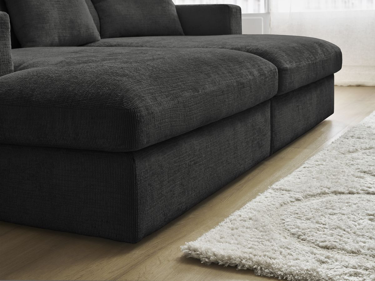 SIMEON vaste 3-zits rechte bank met diepe zit