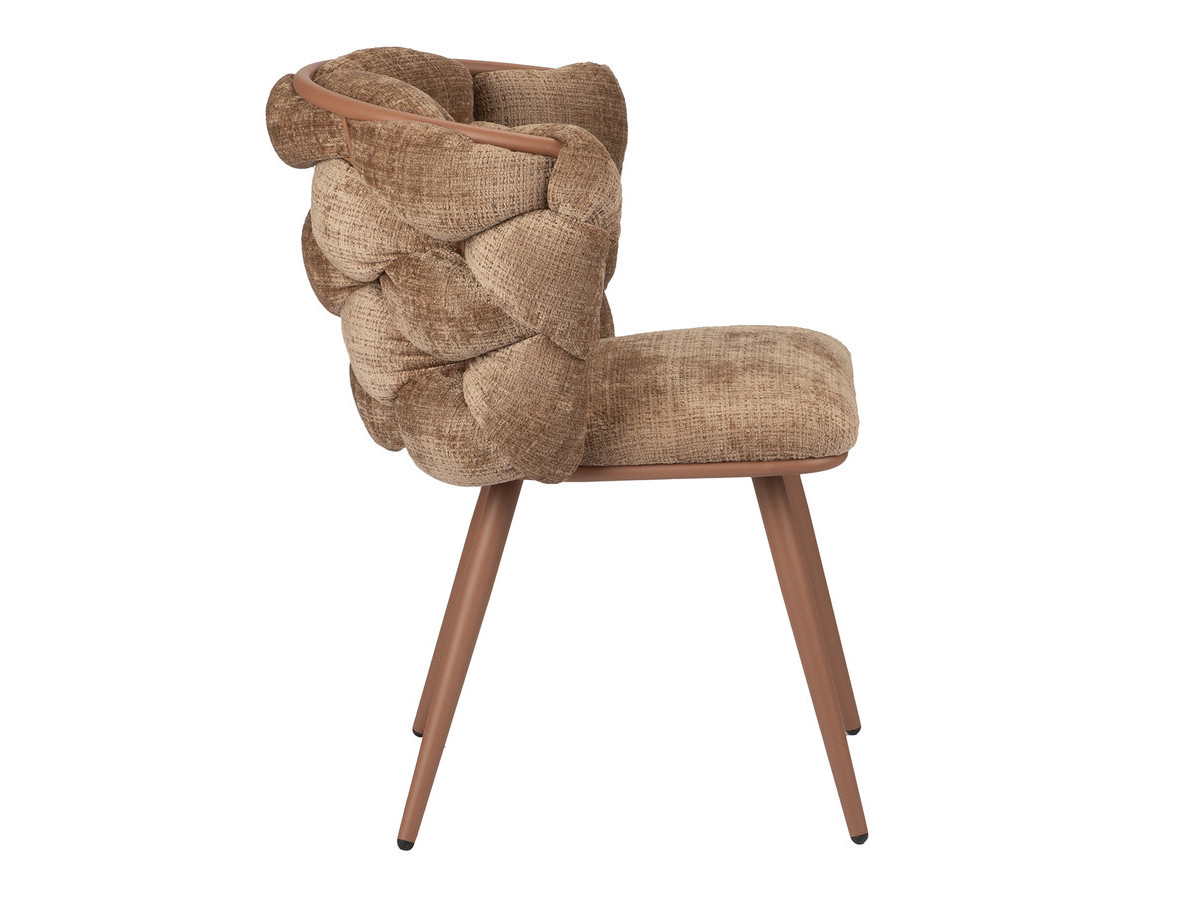 Lot de 2 chaises CHLOE texturé marron clair — vue 6