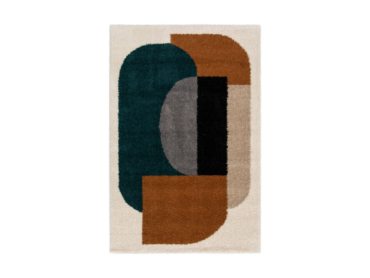 EZIO shaggy vloerkleed met abstract patroon