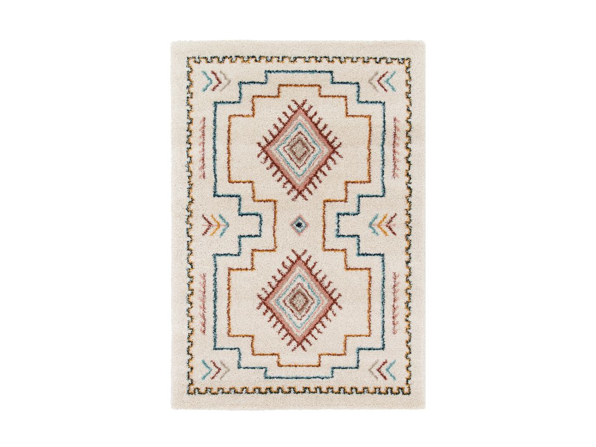 MIRA langpolig vloerkleed met Berbermotief