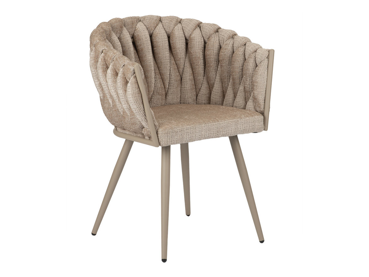 Lot de 2 fauteuils de table CHARLOTTE texturé beige — vue 4