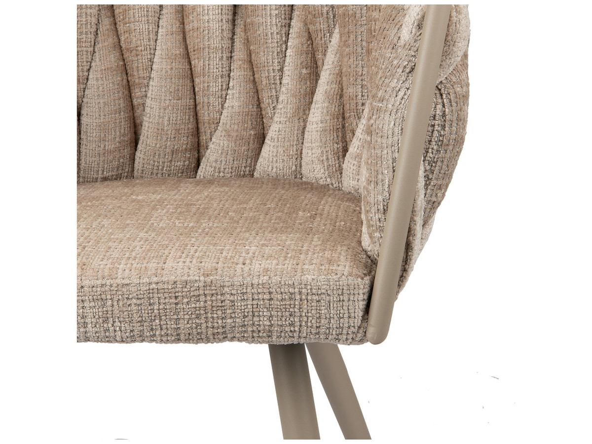 Set van 2 CHARLOTTE tafelstoelen met structuurstof