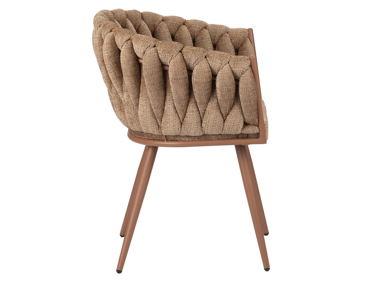 Lot de 2 fauteuils de table CHARLOTTE texturé marron clair — vue 6
