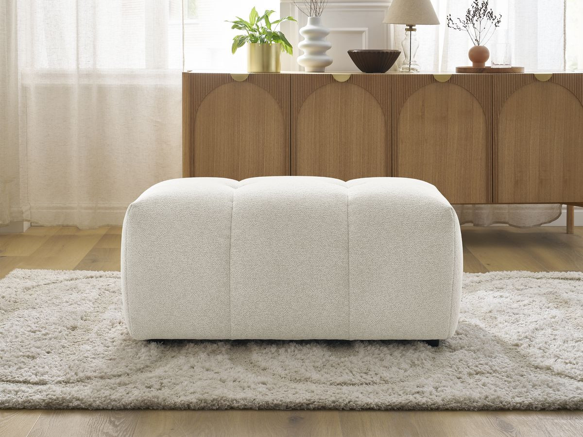Pouf ROXELANE chiné blanc — vue 5