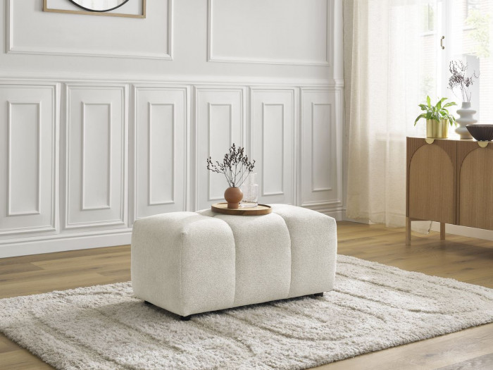 Pouf ROXELANE tissu chiné