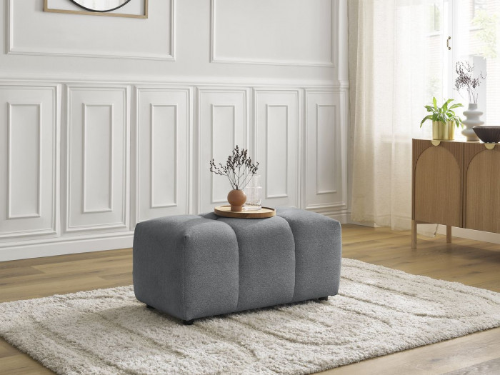 Pouf ROXELANE tissu chiné