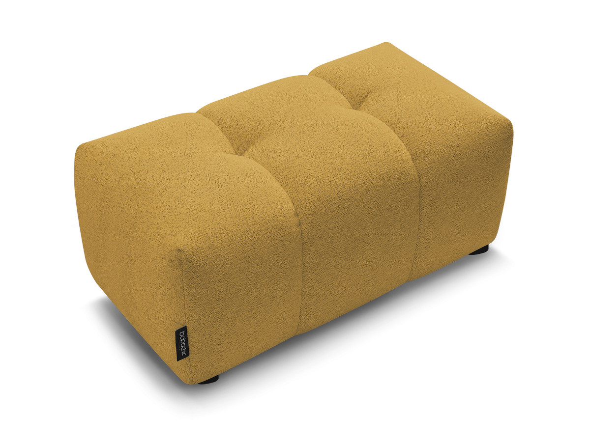 Canapé d'angle fixe EVEREST tissu chiné - Orange - Angle droit - 10 coussins