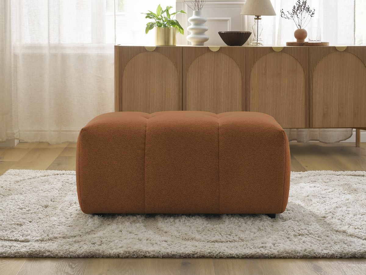 Pouf ROXELANE chiné orange — vue 5