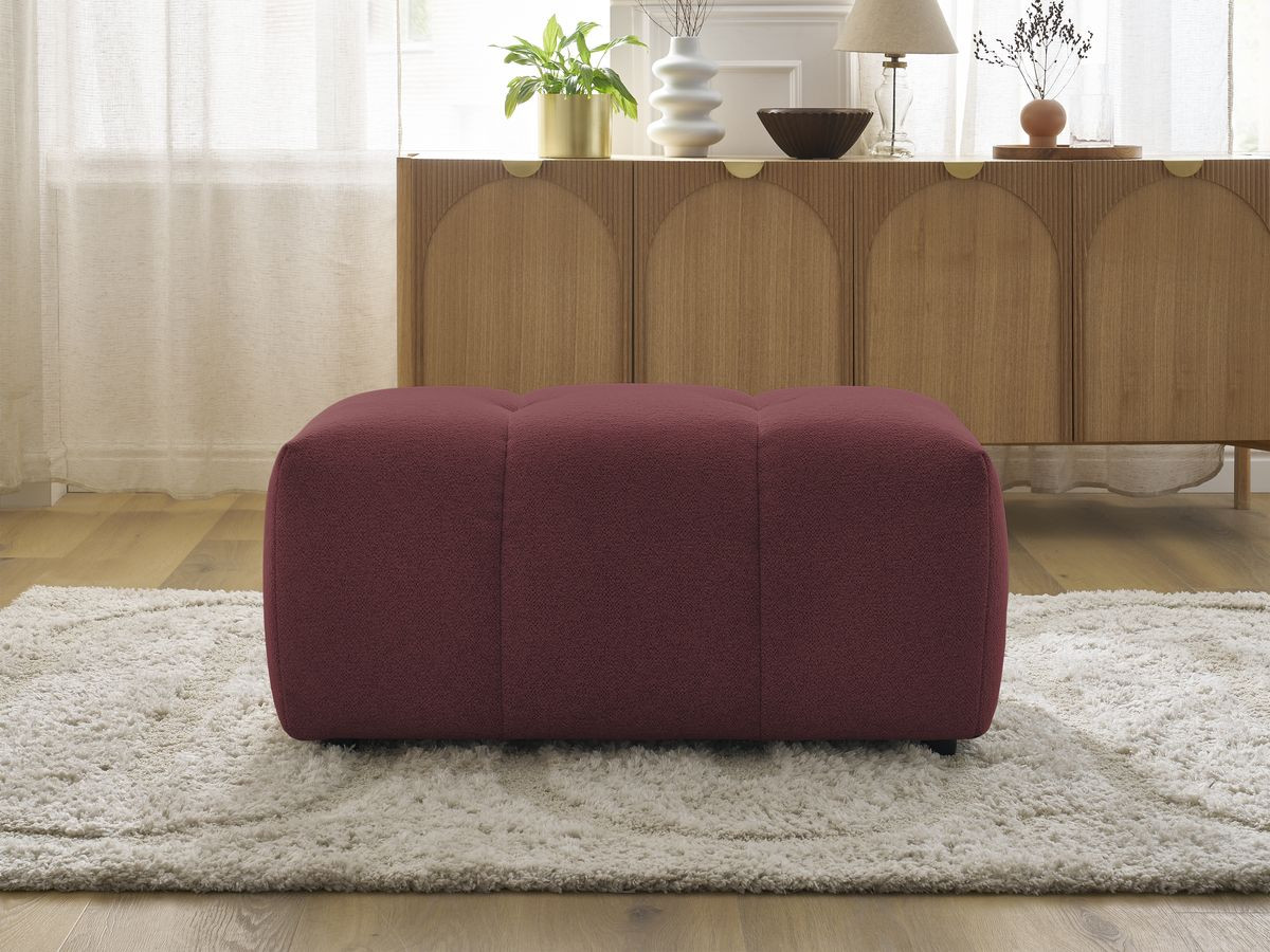Pouf ROXELANE chiné rouge — vue 5
