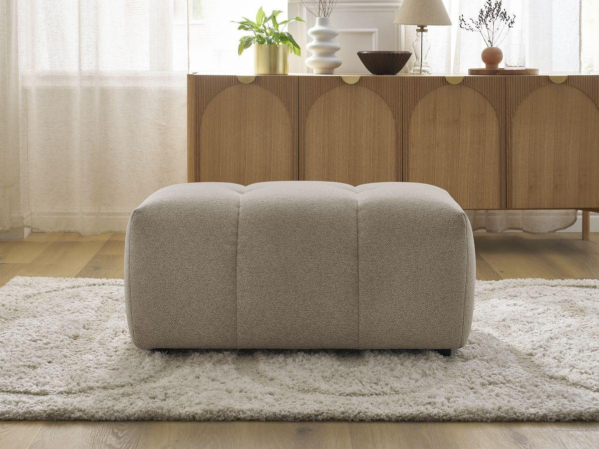 Pouf ROXELANE chiné taupe — vue 5