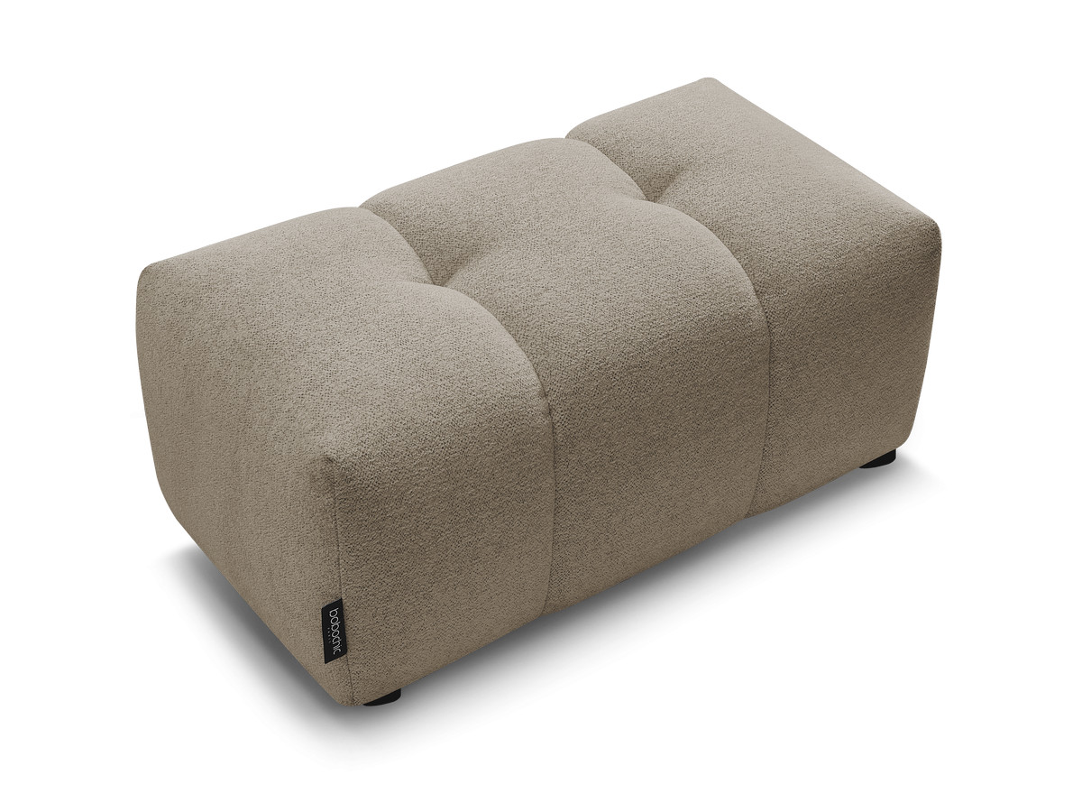 Canapé d'angle fixe EVEREST tissu chiné - Orange - Angle droit - 10 coussins
