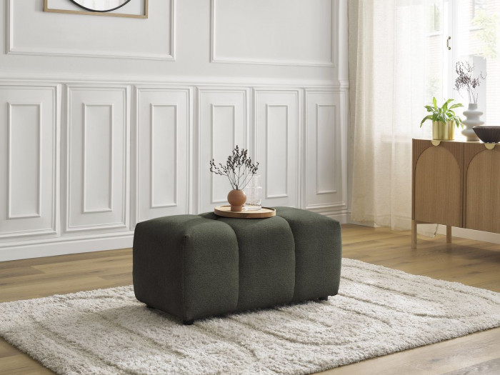 Pouf ROXELANE tissu chiné