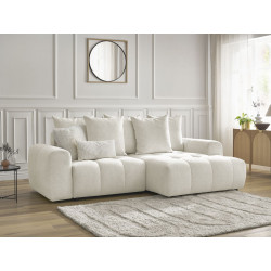 Canapé d'angle convertible coffre ROXELANE tissu chiné