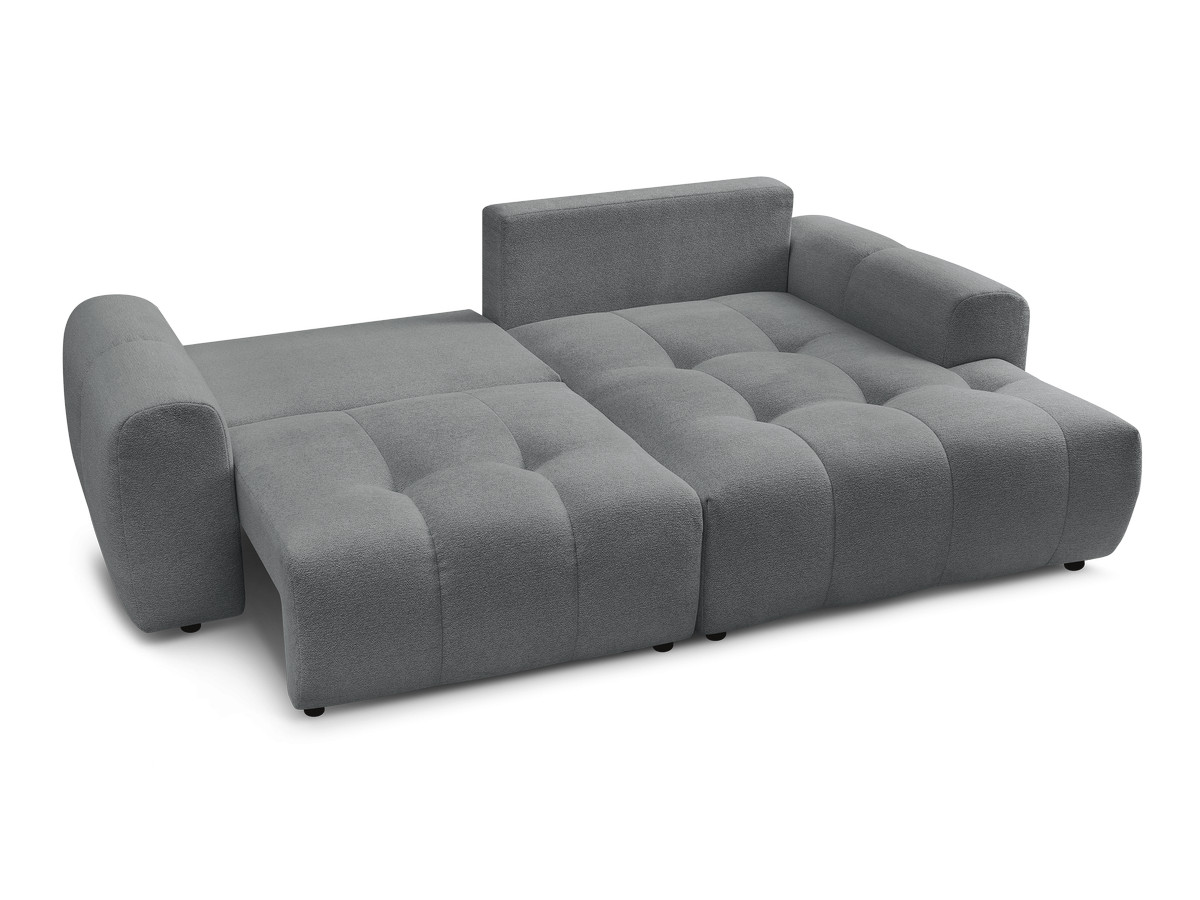 Canapé d'angle convertible coffre ROXELANE tissu chiné
