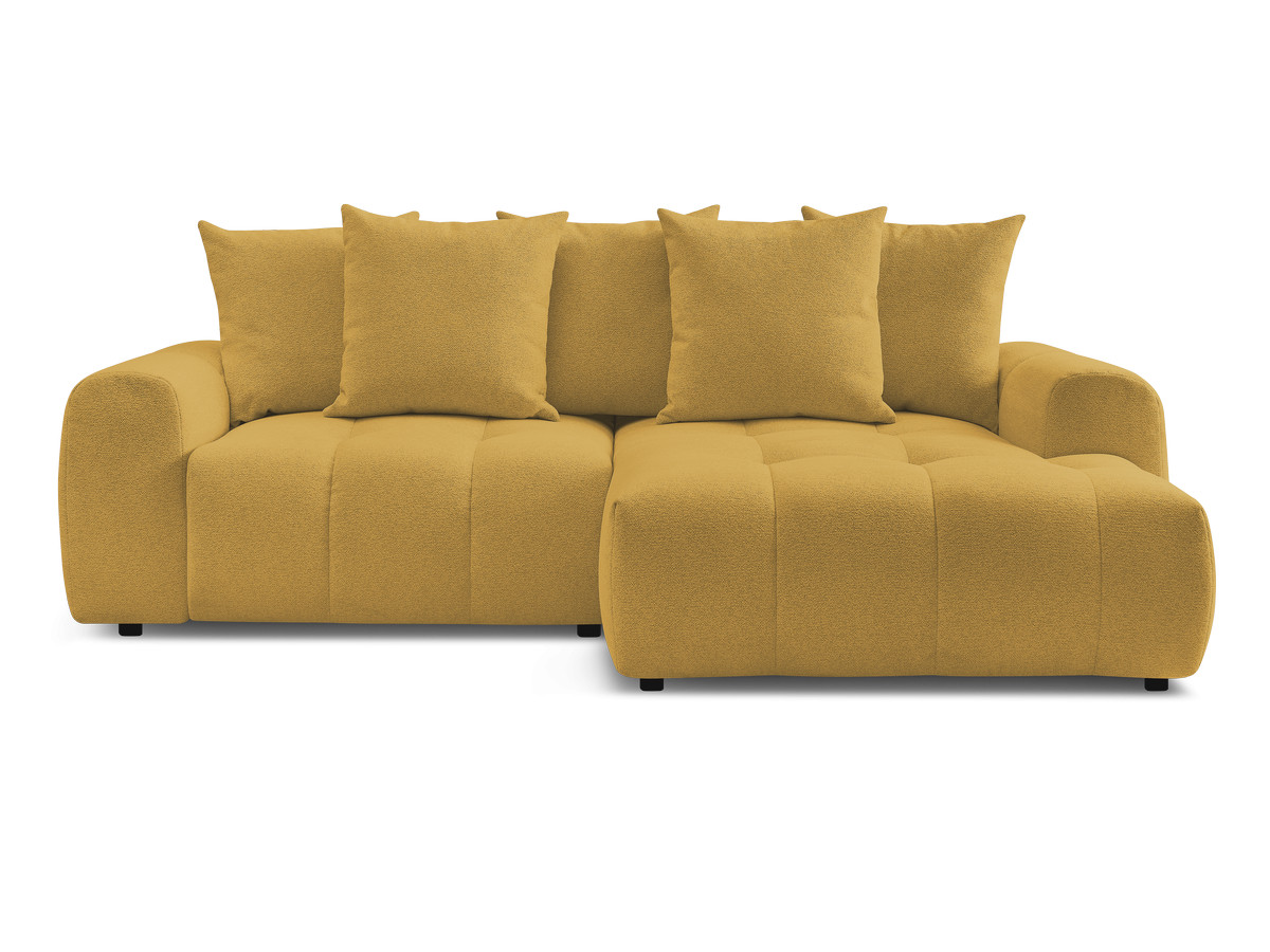 Canapé d'angle convertible coffre ROXELANE tissu chiné