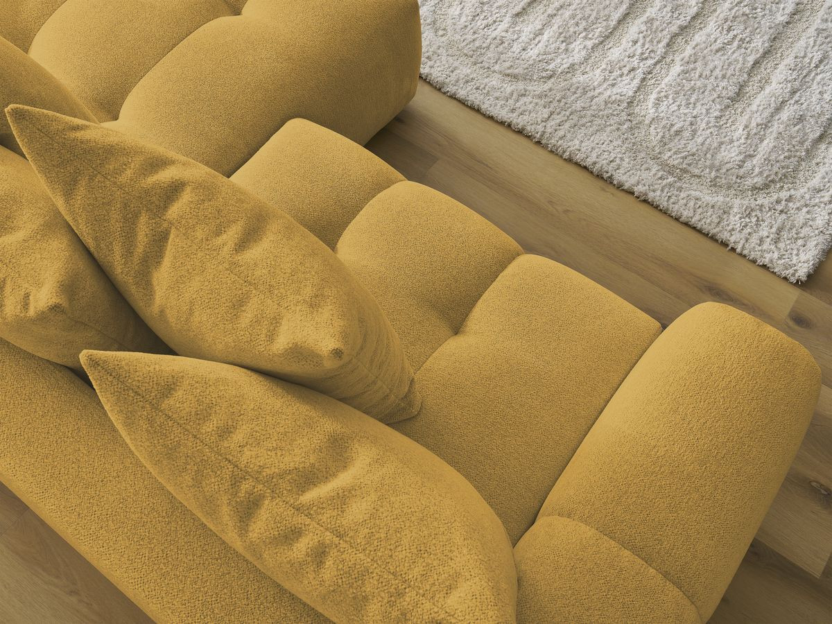 Canapé d'angle convertible coffre ROXELANE tissu chiné