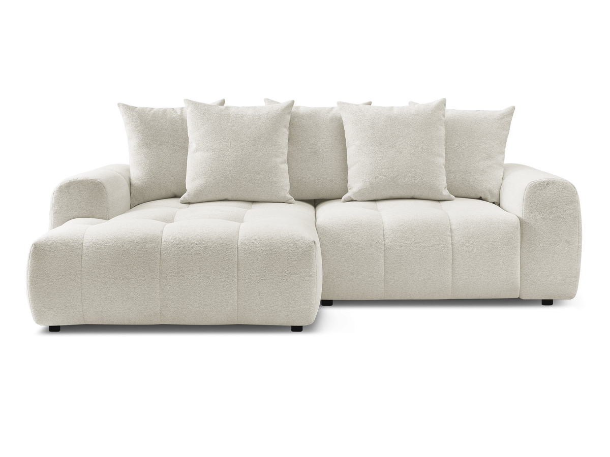 Canapé d'angle convertible coffre ROXELANE tissu chiné