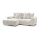 Canapé d'angle convertible coffre ROXELANE tissu chiné