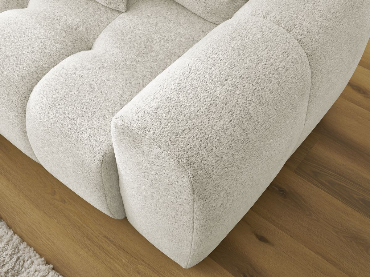 Canapé d'angle convertible coffre ROXELANE tissu chiné