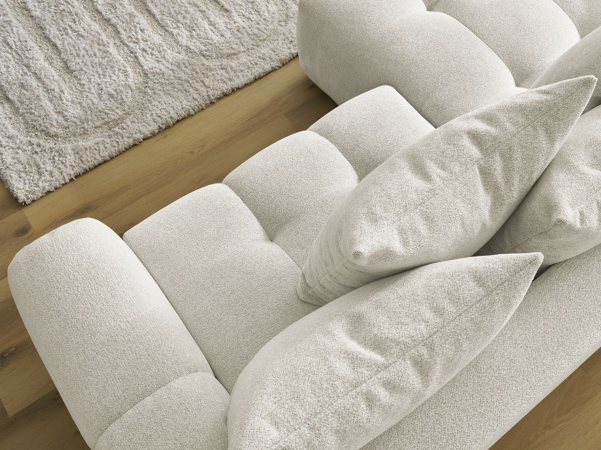 Canapé d'angle convertible coffre ROXELANE tissu chiné