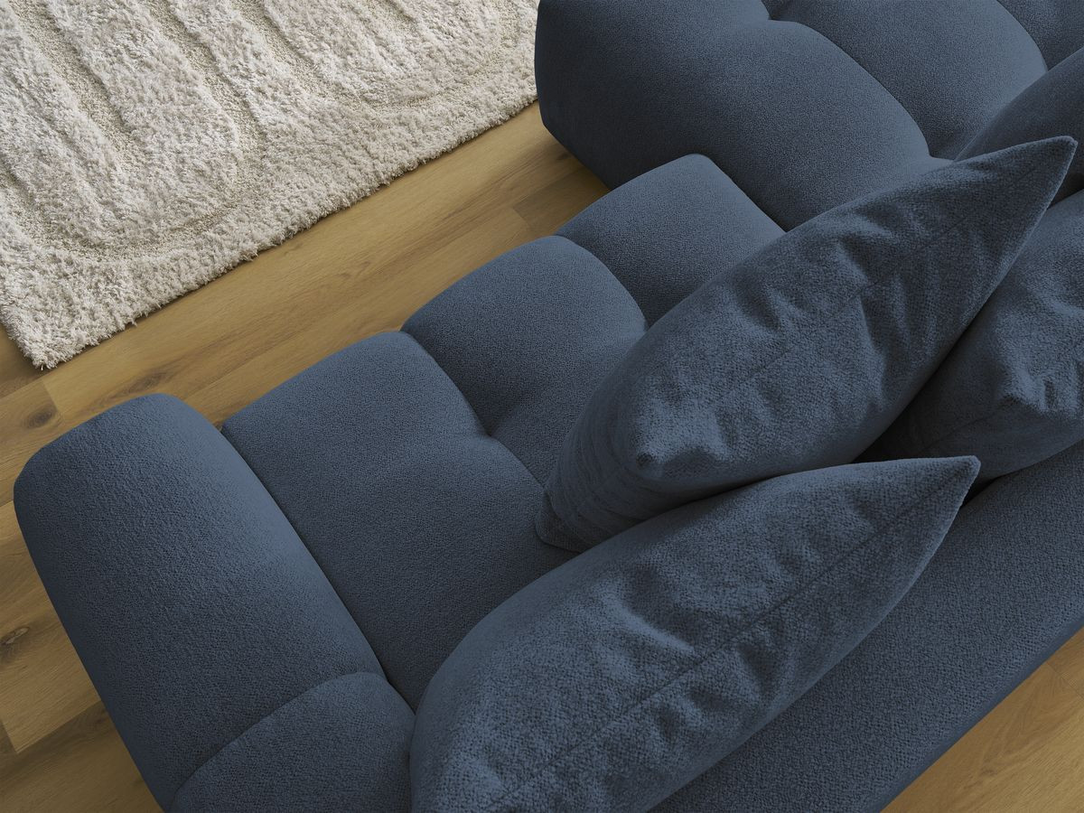 Canapé d'angle convertible coffre ROXELANE tissu chiné