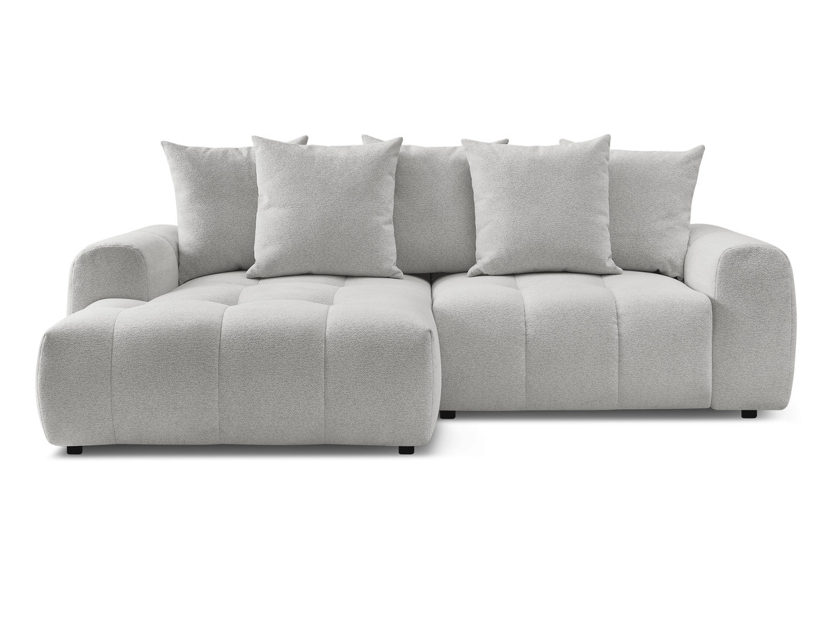 Canapé d'angle convertible coffre ROXELANE tissu chiné