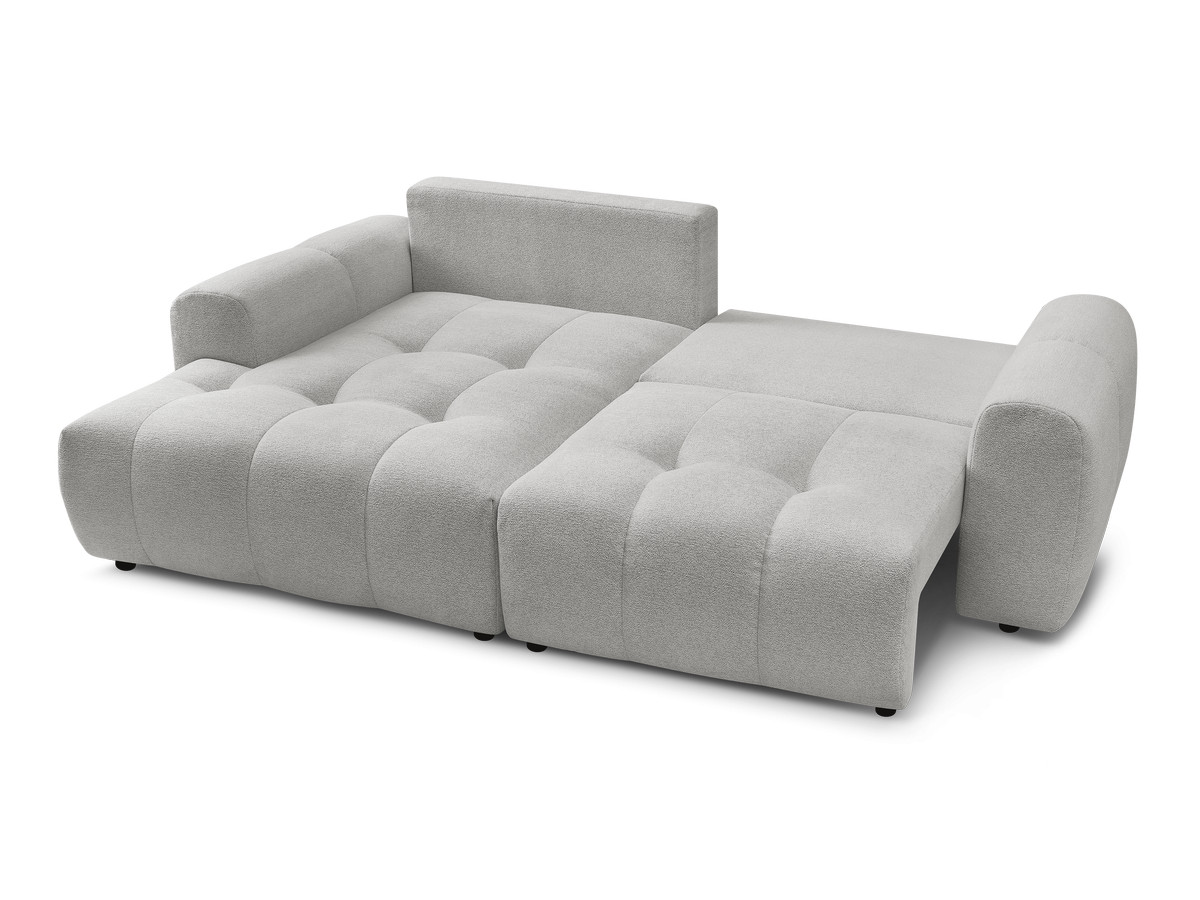 Canapé d'angle convertible coffre ROXELANE tissu chiné