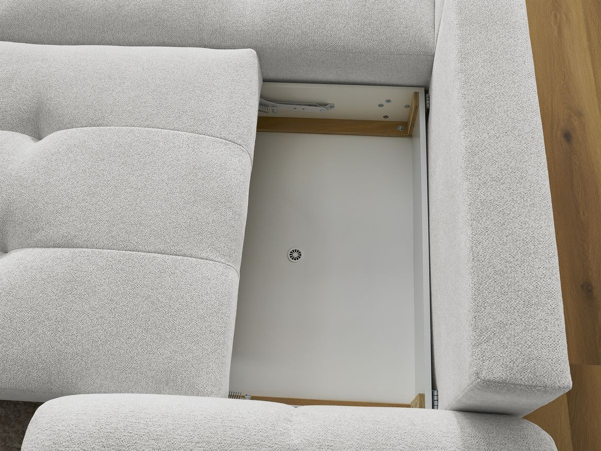 Canapé d'angle convertible coffre ROXELANE tissu chiné