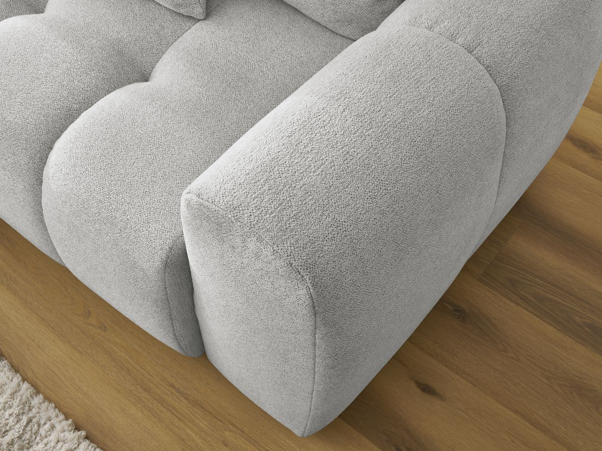 Canapé d'angle convertible coffre ROXELANE tissu chiné