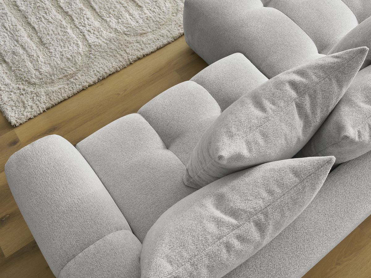 Canapé d'angle convertible coffre ROXELANE tissu chiné