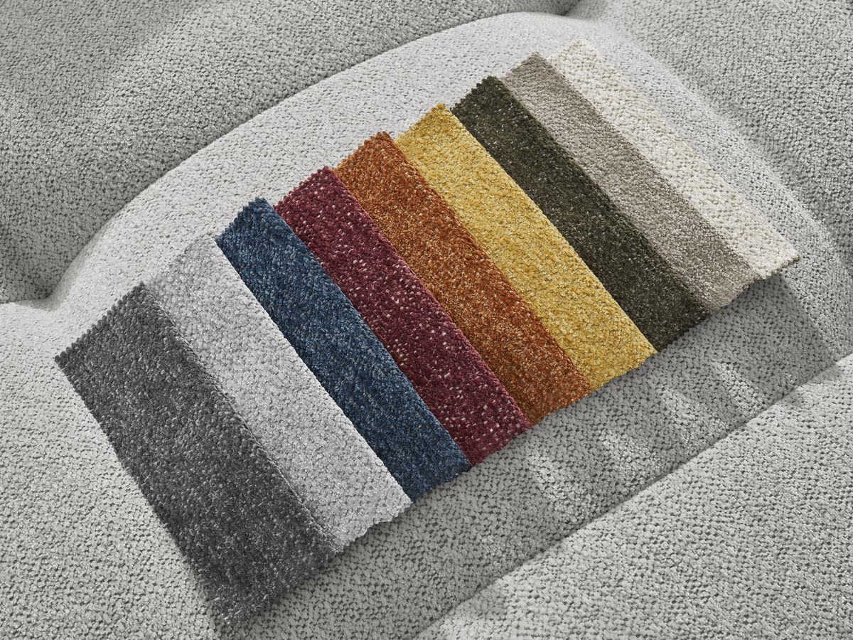 Canapé d'angle convertible coffre ROXELANE tissu chiné gris clair angle gauche BOBOCHIC 3 places - Vue supplémentaire 2