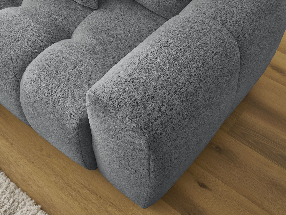 Canapé d'angle convertible coffre ROXELANE tissu chiné