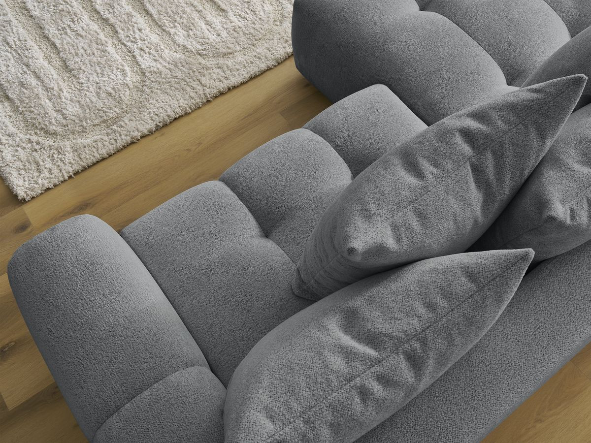 Canapé d'angle convertible coffre ROXELANE tissu chiné