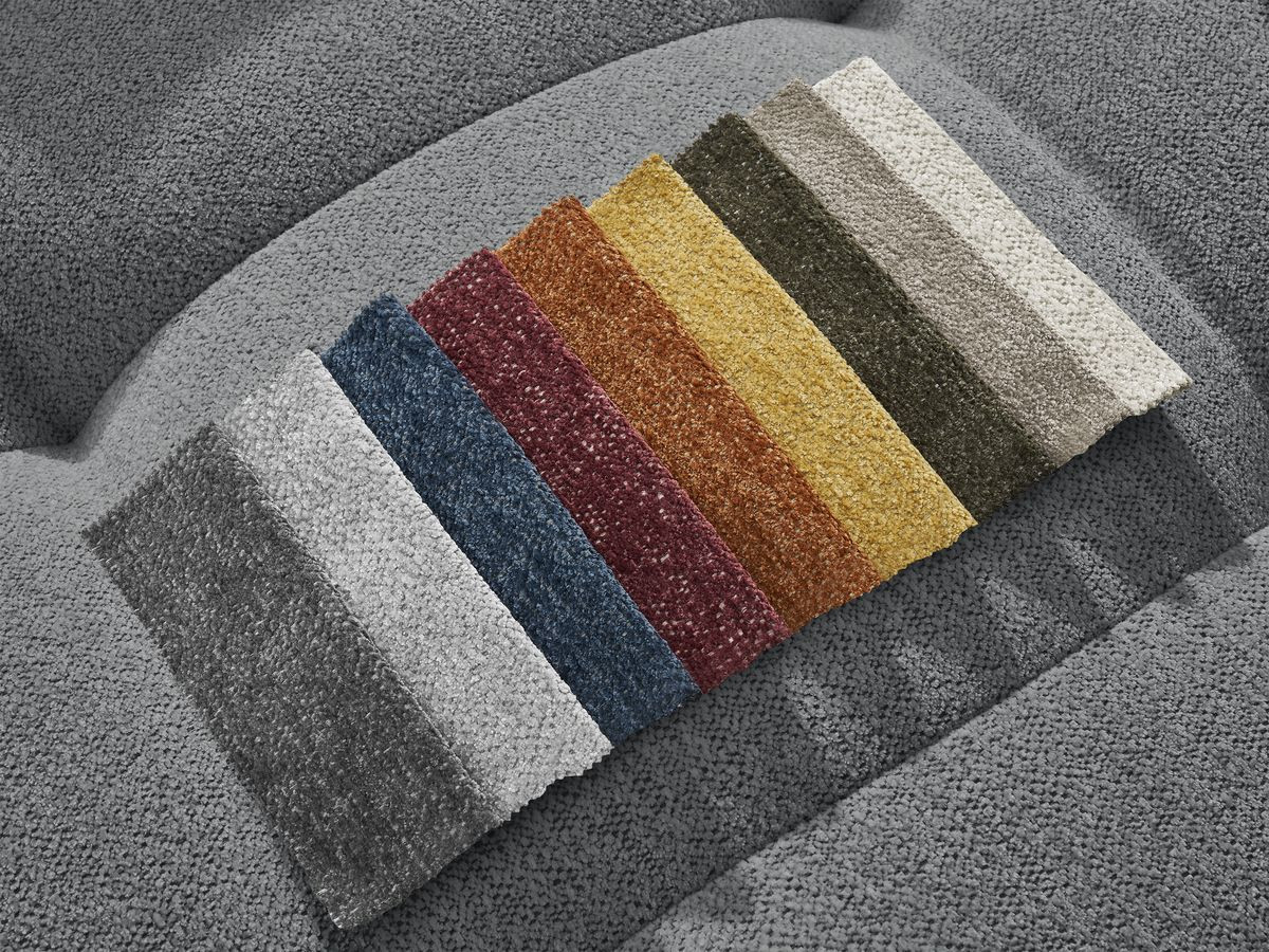 Canapé d'angle convertible coffre ROXELANE tissu chiné