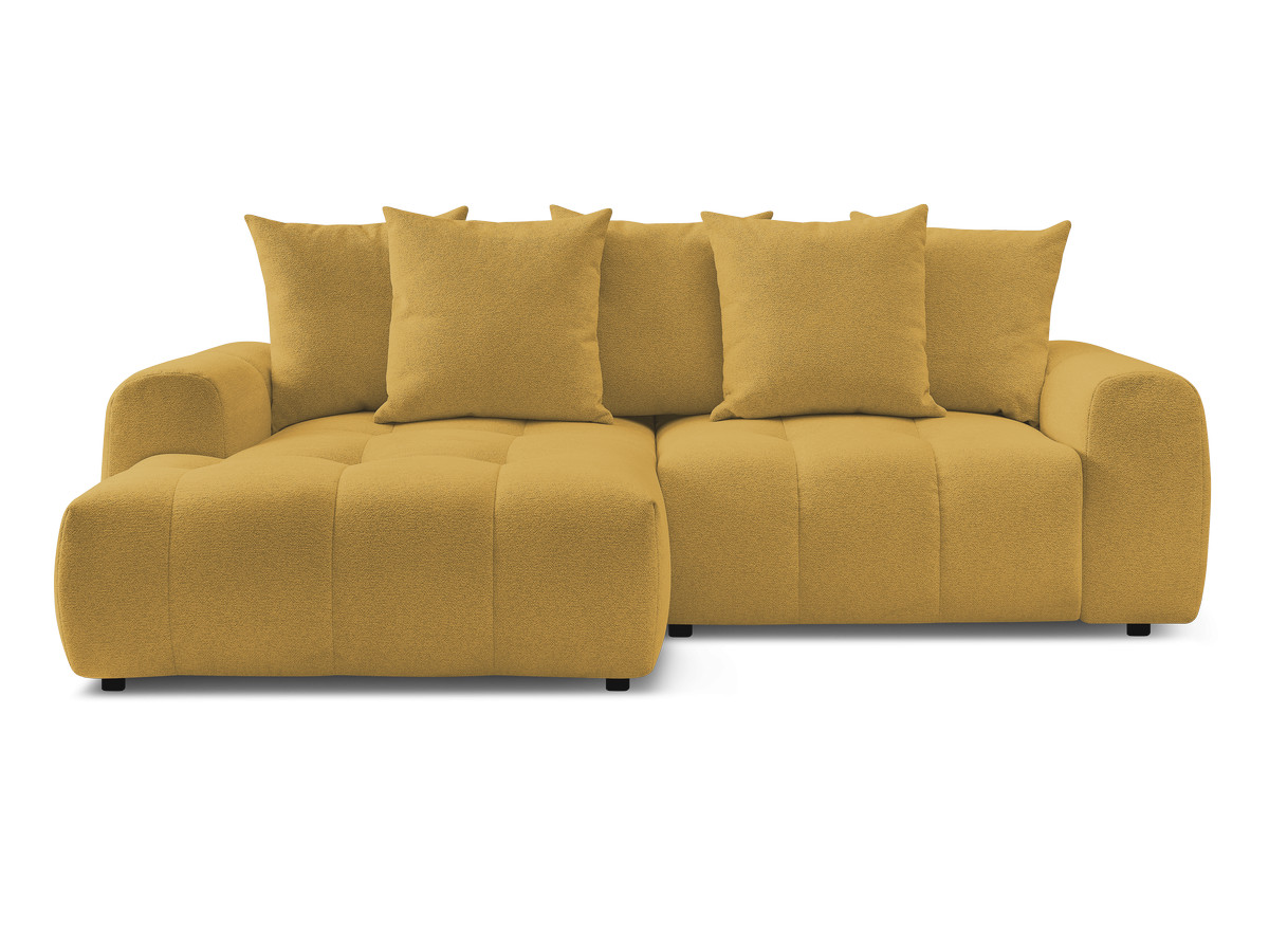 Canapé d'angle convertible coffre ROXELANE tissu chiné