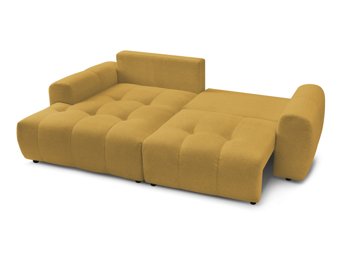 Canapé d'angle convertible coffre ROXELANE tissu chiné