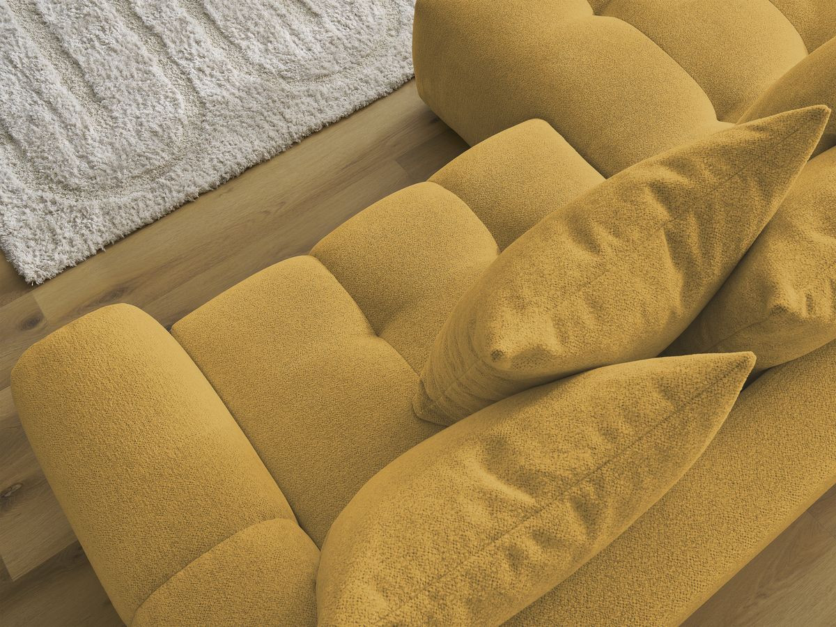 Canapé d'angle convertible coffre ROXELANE tissu chiné