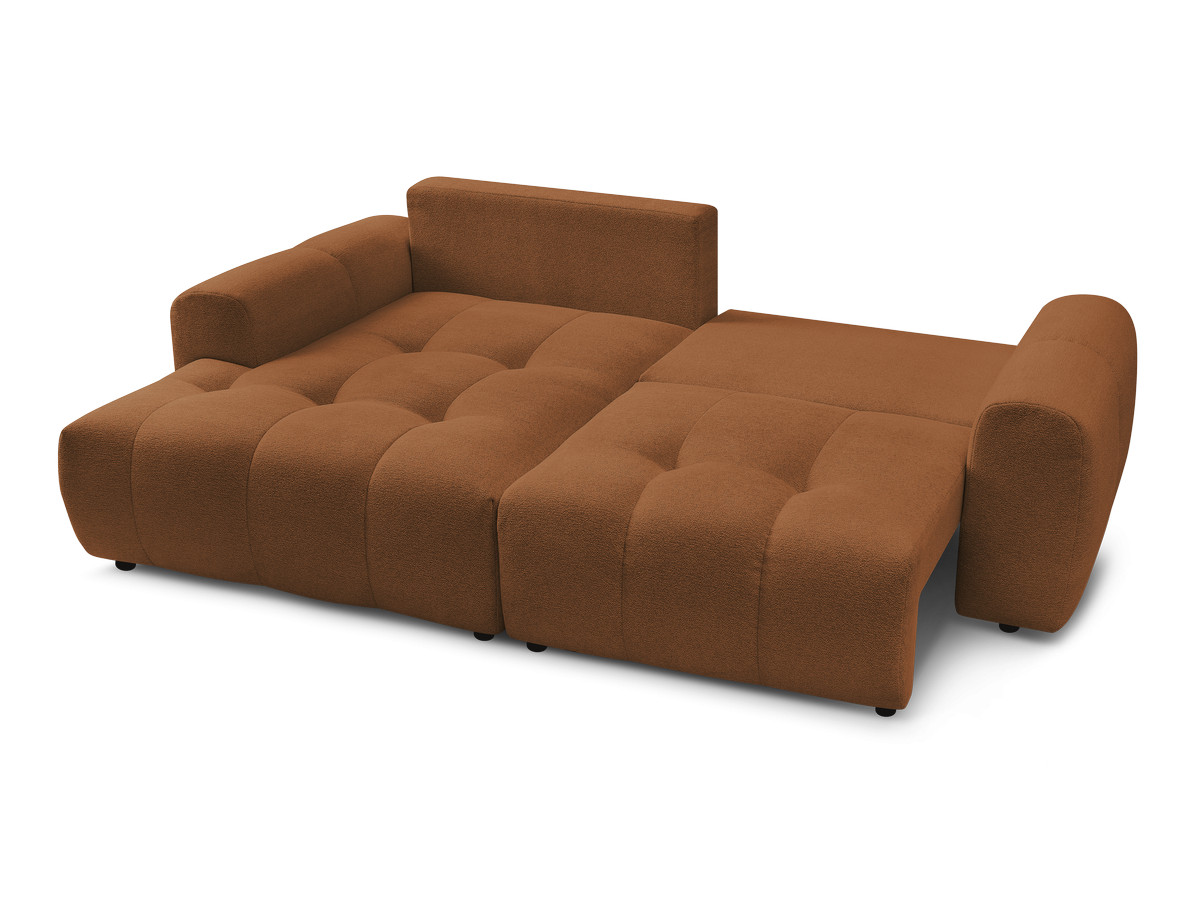 Canapé d'angle convertible coffre ROXELANE tissu chiné